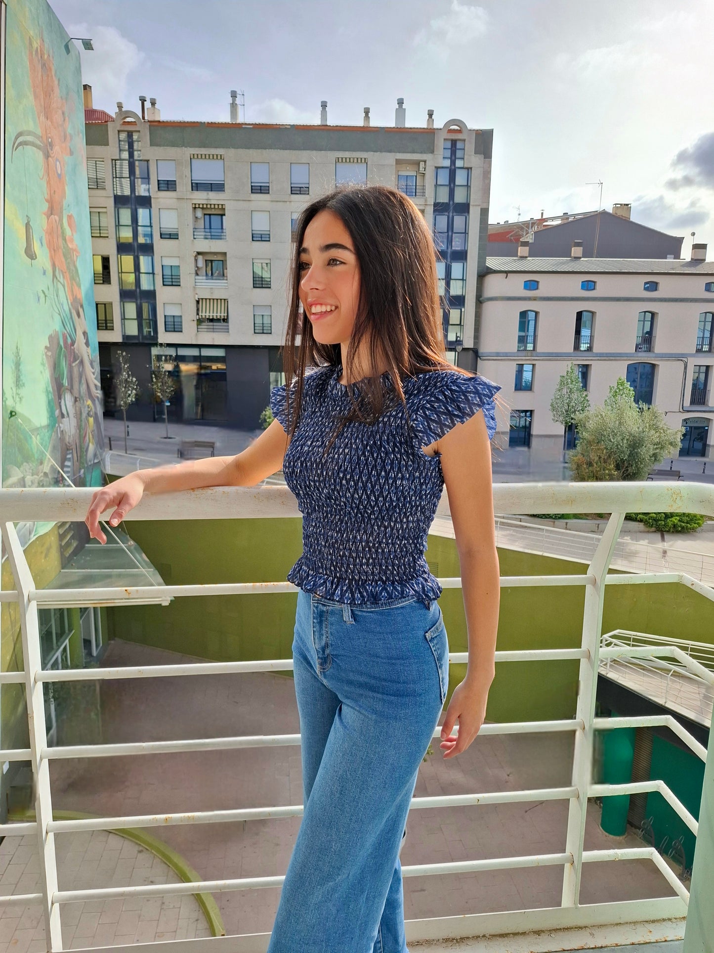 Blusa Mia azul noche