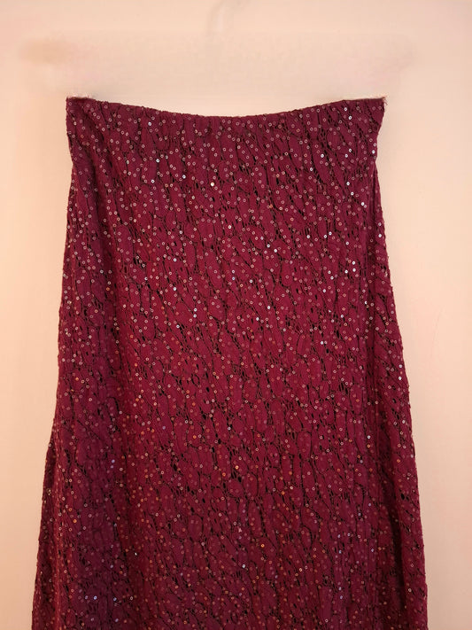 Falda Siena vino lentejuelas